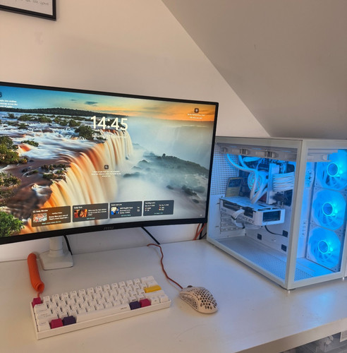 Full setup white gaming - gaming, pc