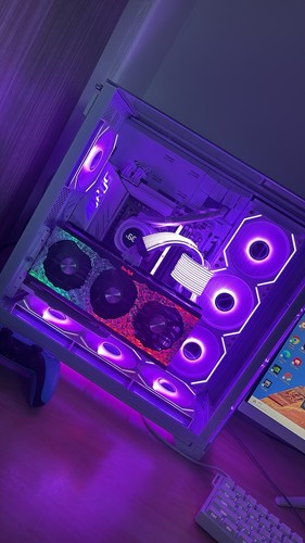 White custom gaming high - gaming, pc